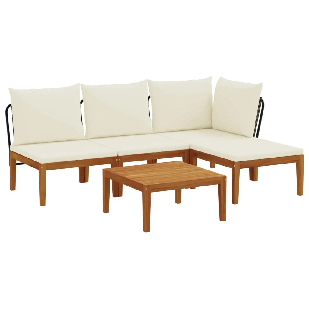 5 pcs Legno massiccio di acacia e corda Naturale 3407706