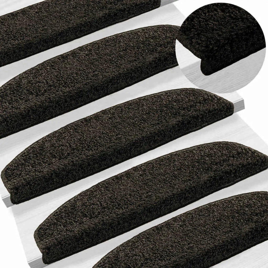Tappetini per scale autoadesivi 15 pz 80 x 24,5 x 3,5 cm 42038652