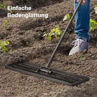 Rastrello livellatore in alluminio 75 x 25 cm, per livellamento e sabbiatura di terreni prati