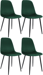 Set di 4 sedie da pranzo Maryam in velluto 5
