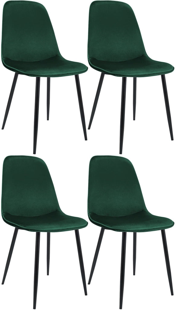 Set di 4 sedie da pranzo Maryam in velluto 5
