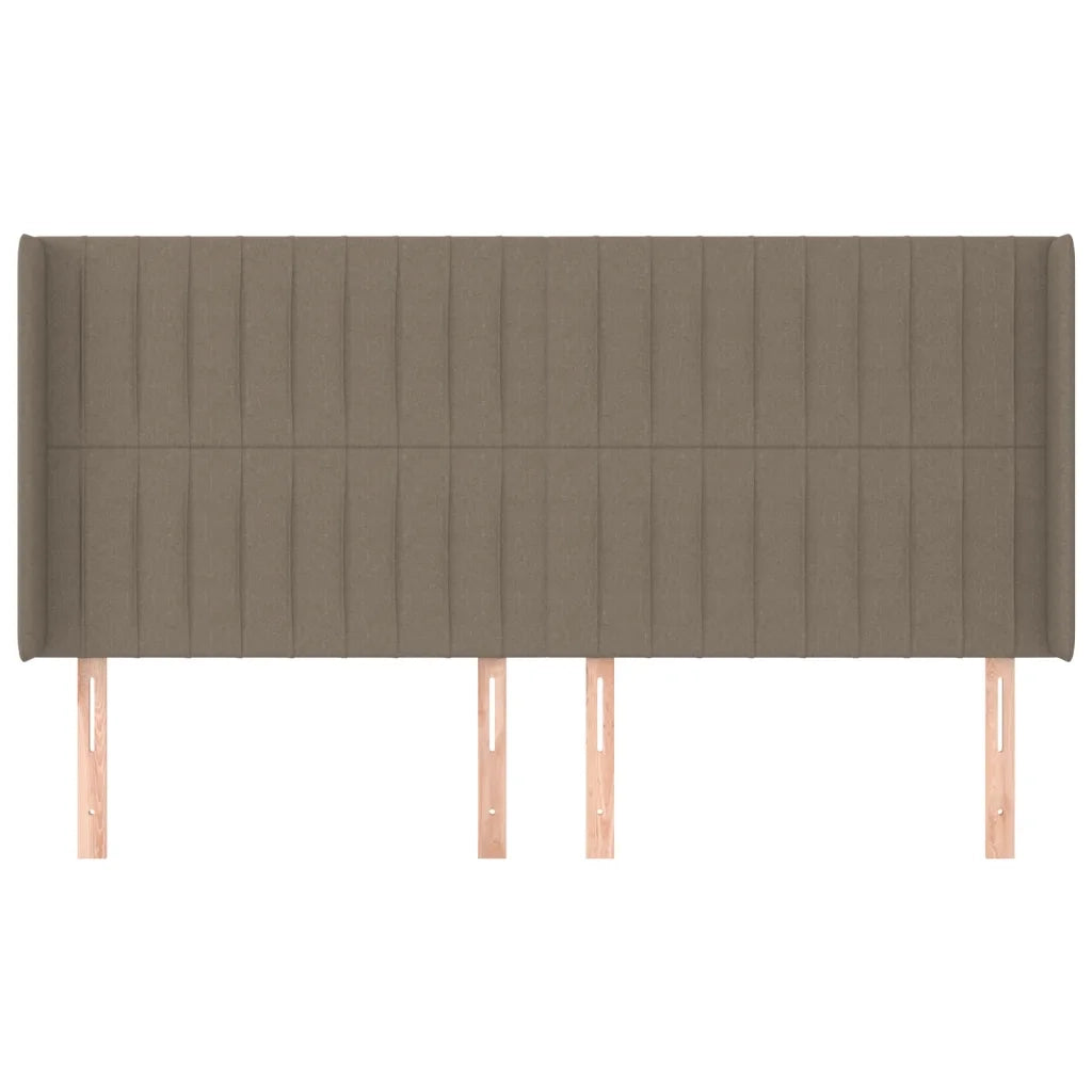 Testiera ad Orecchio-Testata con Orecchie Tortora 183x16x118/128 cm in Tessuto 552815