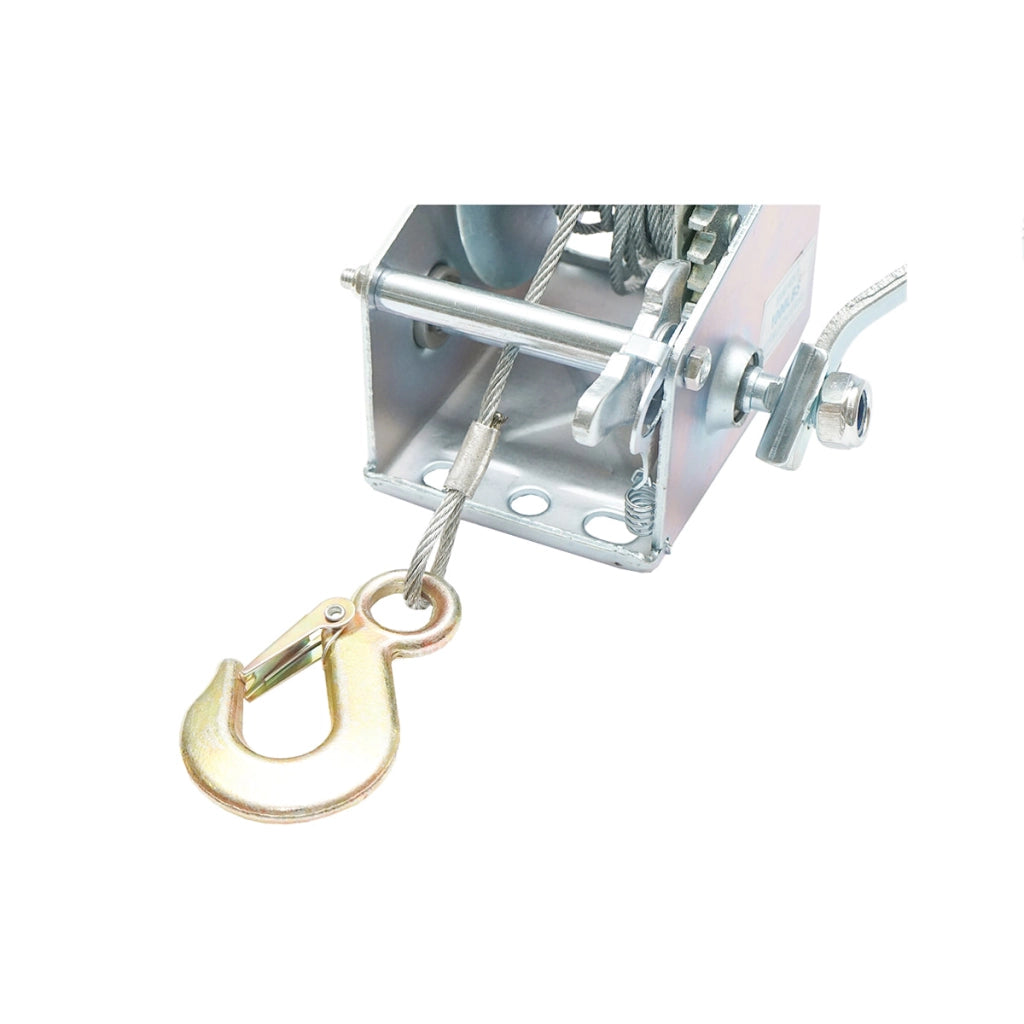 Verricello manuale da 450 kg con cavo in acciaio da 4 mm e lunghezza di 8 m Breckner Germany