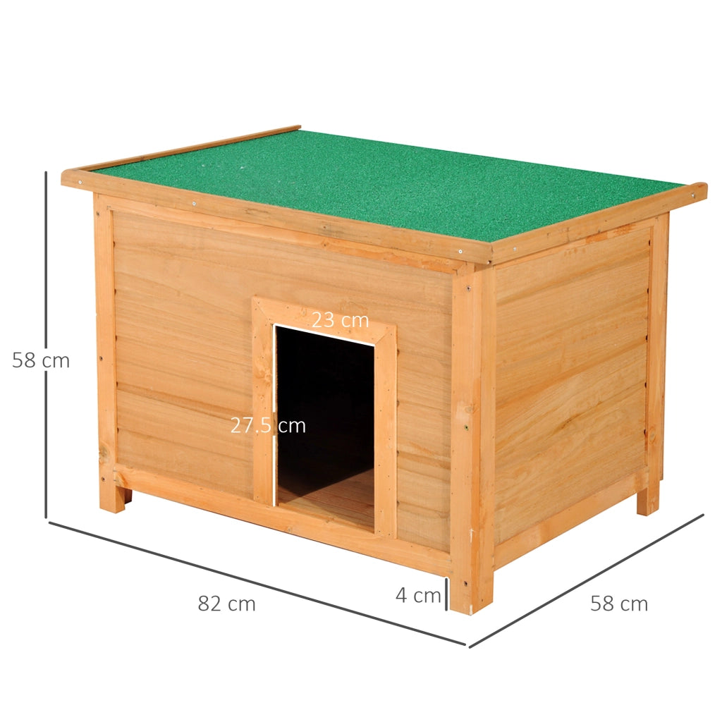 EasyComfort Cuccia per Cani Impermeabile da Esterno in Legno di Abete, 82 x 58 x 58cm
