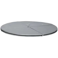 Tappetino da Pole Dance Pieghevole Ø 150 cm, Spessore 5 cm, Rivestimento in Plastica, Grigio