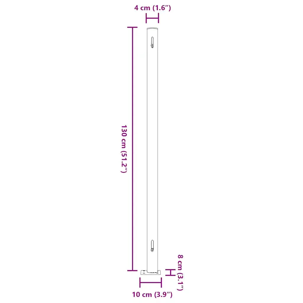 Tenda Laterale Retrattile per Patio 220x314 cm Grigia 313425