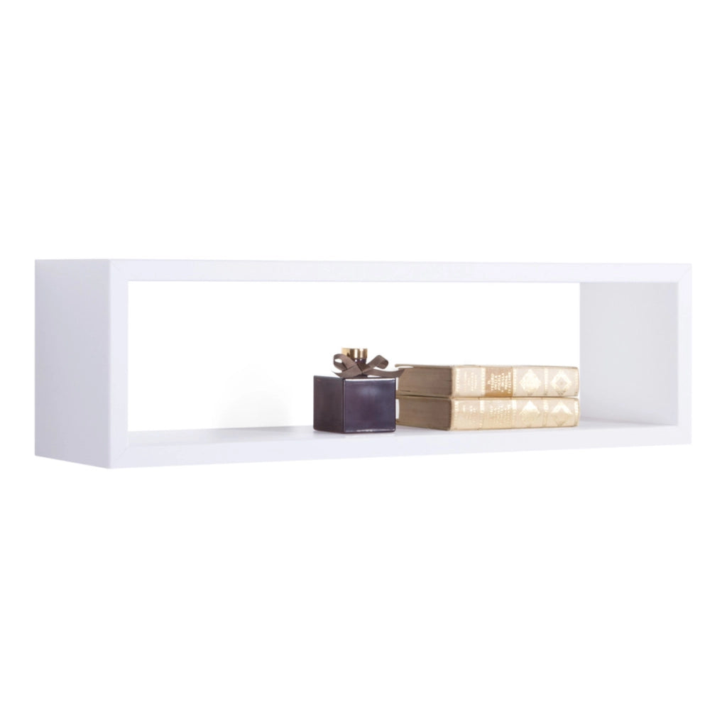 Mensola da Muro Modello REGOLO, Pensile Bagno, Mensola da Parete, Scaffale da Parete, 60x17 p15.5 cm. Finitura  BIANCO - MADE IN ITALY