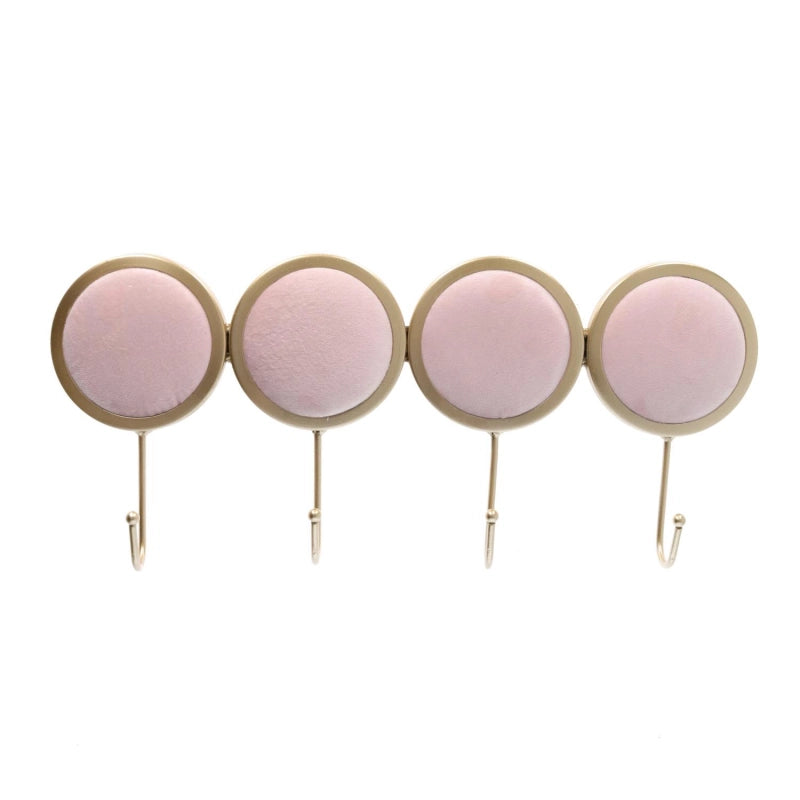 Appendino metallo 4 posti rosa cm 41x18,5x4