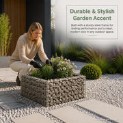 Gabion Raised Bed Galvanized Steel 90x90x50 Cm
