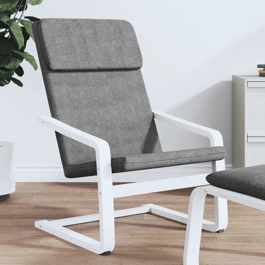 Poltrona | Sedia Relax Grigio Scuro in Tessuto