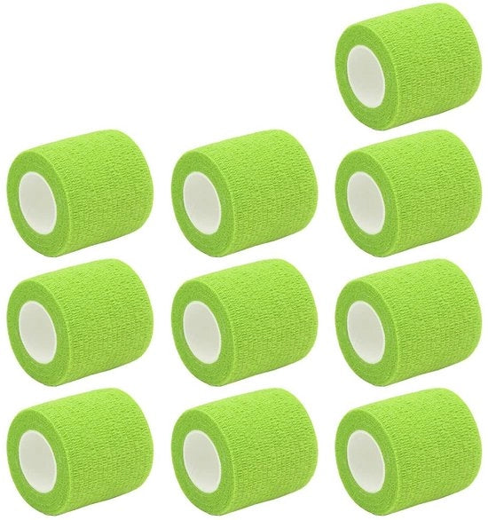 Nastro adesivo per sport 5 cm x 4,7 m - 10 rotoli - autoadesivo - elastico