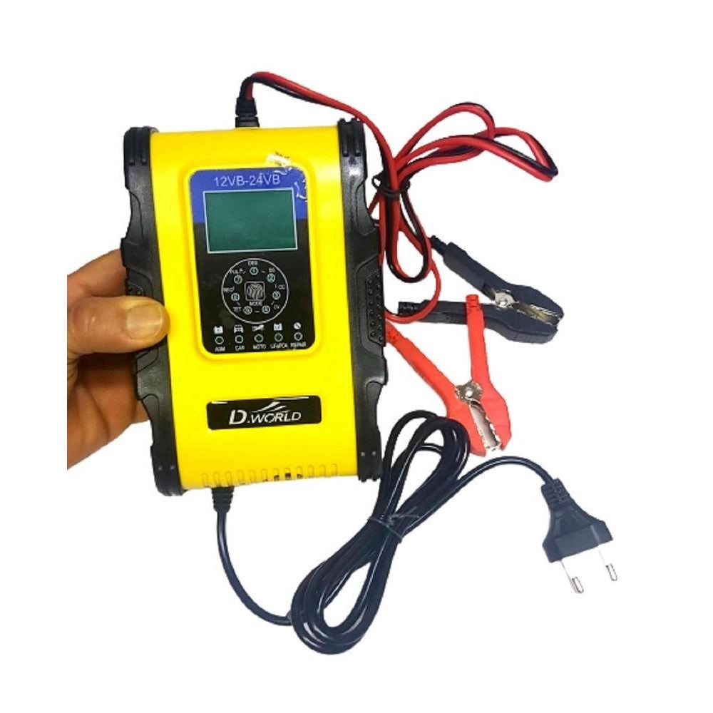 Trade Shop - Caricabatterie Intelligente Avviatore Emergenza Batteria Auto 12v-18a 24v-9a Tk500 -