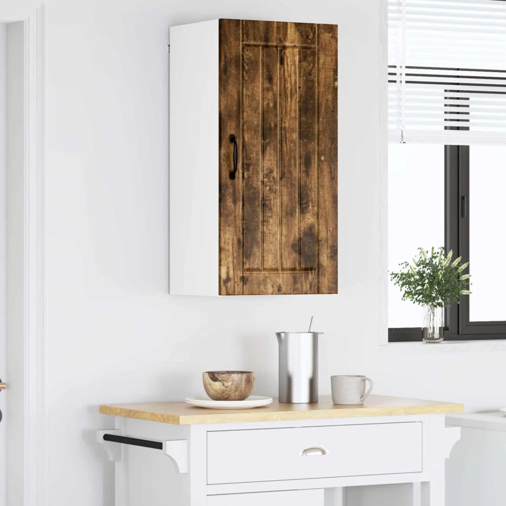 Pensile da cucina | Armadietto a muro LUCCA Rovere Fumo 40 x 31 x 80 cm