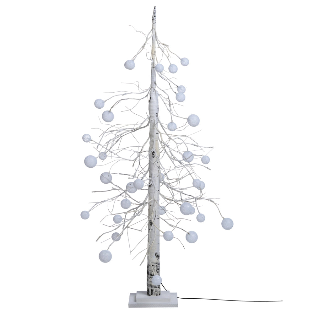 Albero di Natale artificiale in materiale sintetico bianco 122 cm Luci LED Decorazioni natalizie tradizionali per interni ed esterni