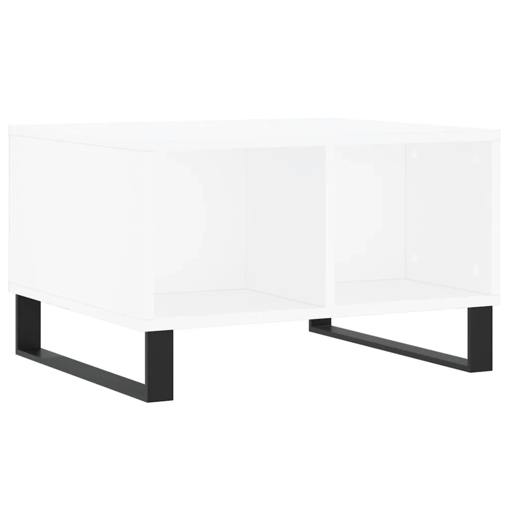 Tavolino da Salotto Bianco 60x50x36,5 cm in Legno Multistratocod mxl 94792