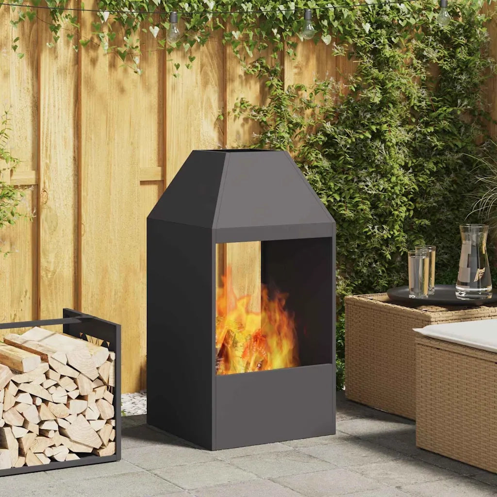 Focolare Nero 50 x 50 x 100 cm Acciaio CFW2744551