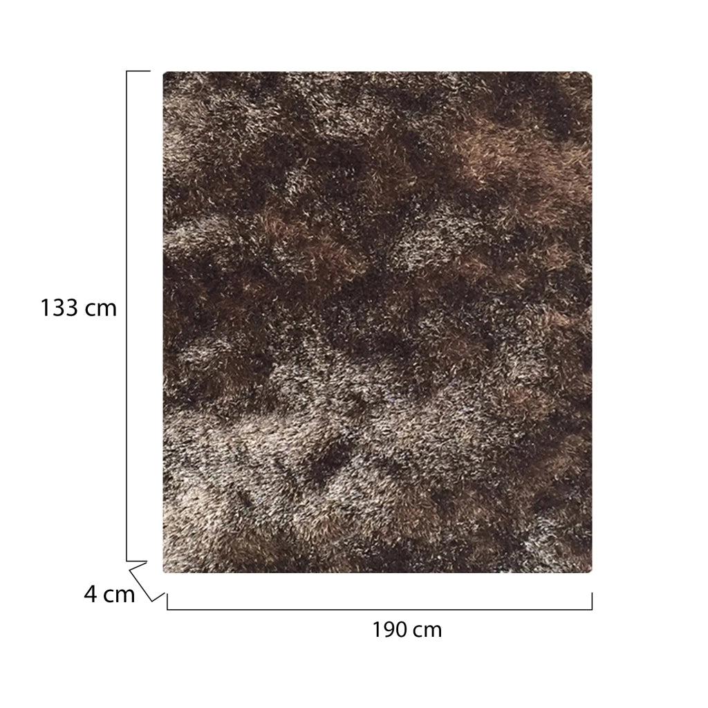 Latenega, Tappeto Altezza Pelo 35 mm 100% Poliestere, 190x133 cm Bronzo