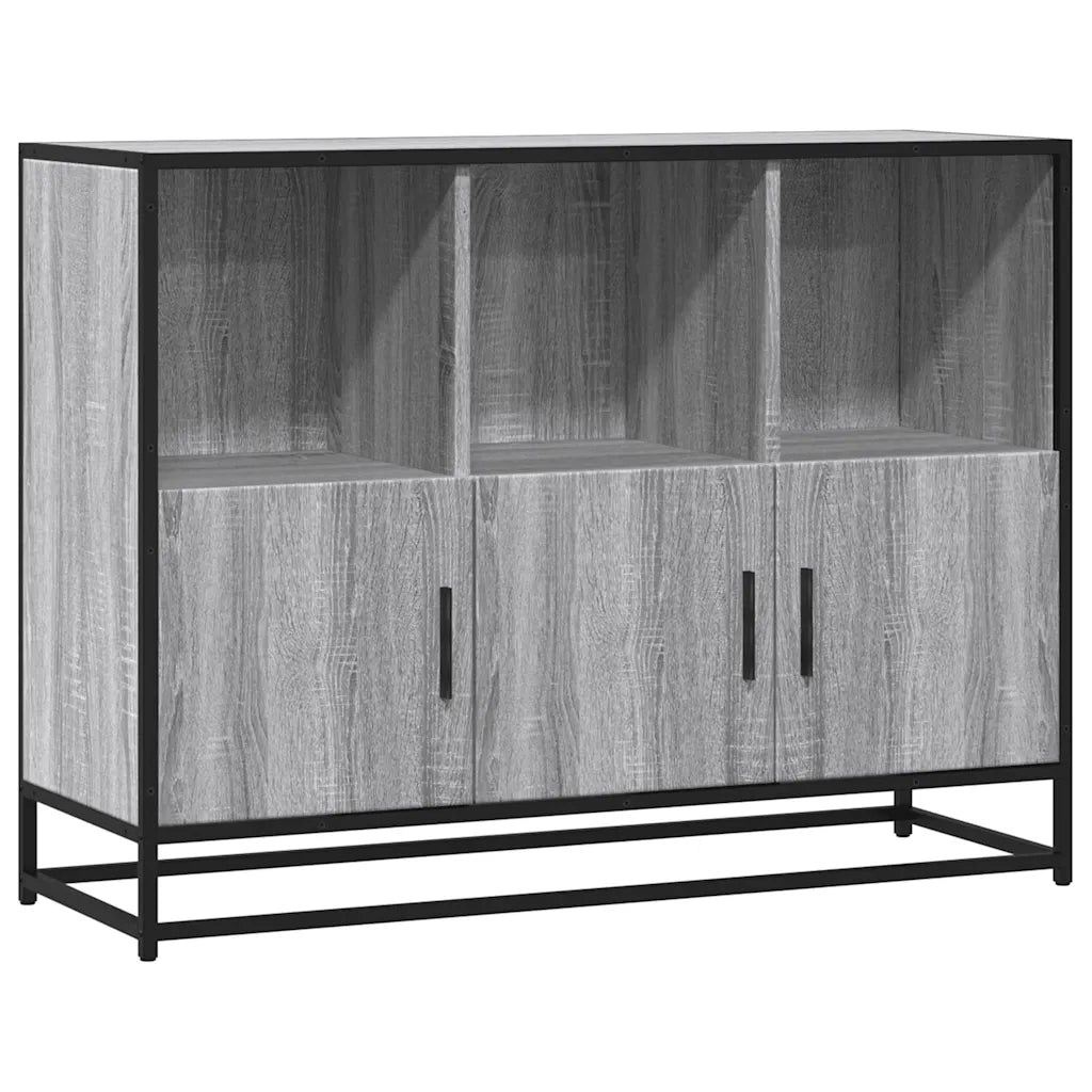 Credenza Grigio Sonoma 100x35x76 cm in Legno Multistrato