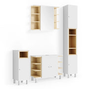 Vicco Set mobili bagno Bianco/Sonoma 4 parti