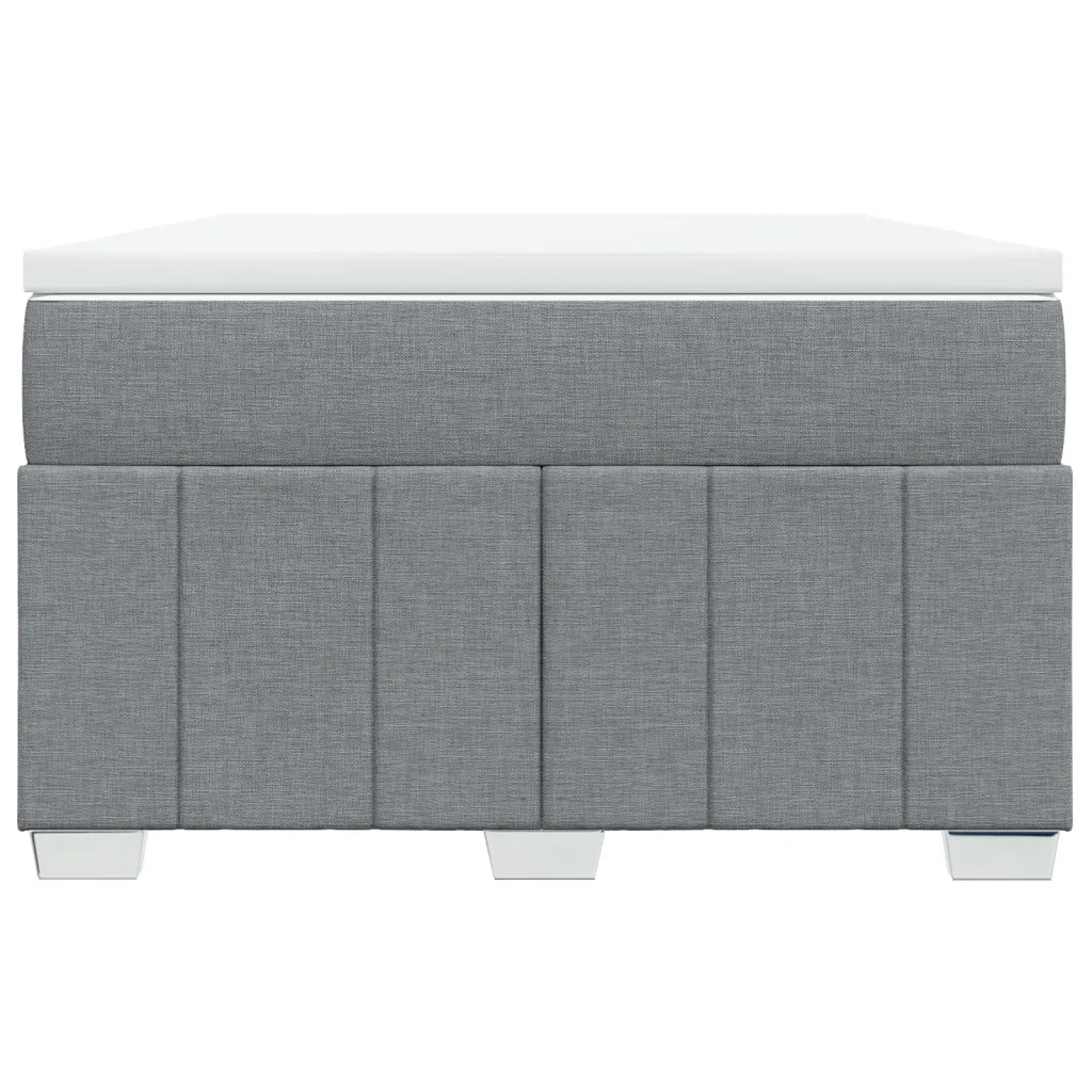 Giroletto a Molle con Materasso Grigio Chiaro 120x200cm Tessuto