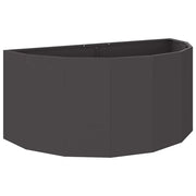Fioriera | Cassetta per fiori | Vaso Nero 120 x 60 x 50 cm Acciaio