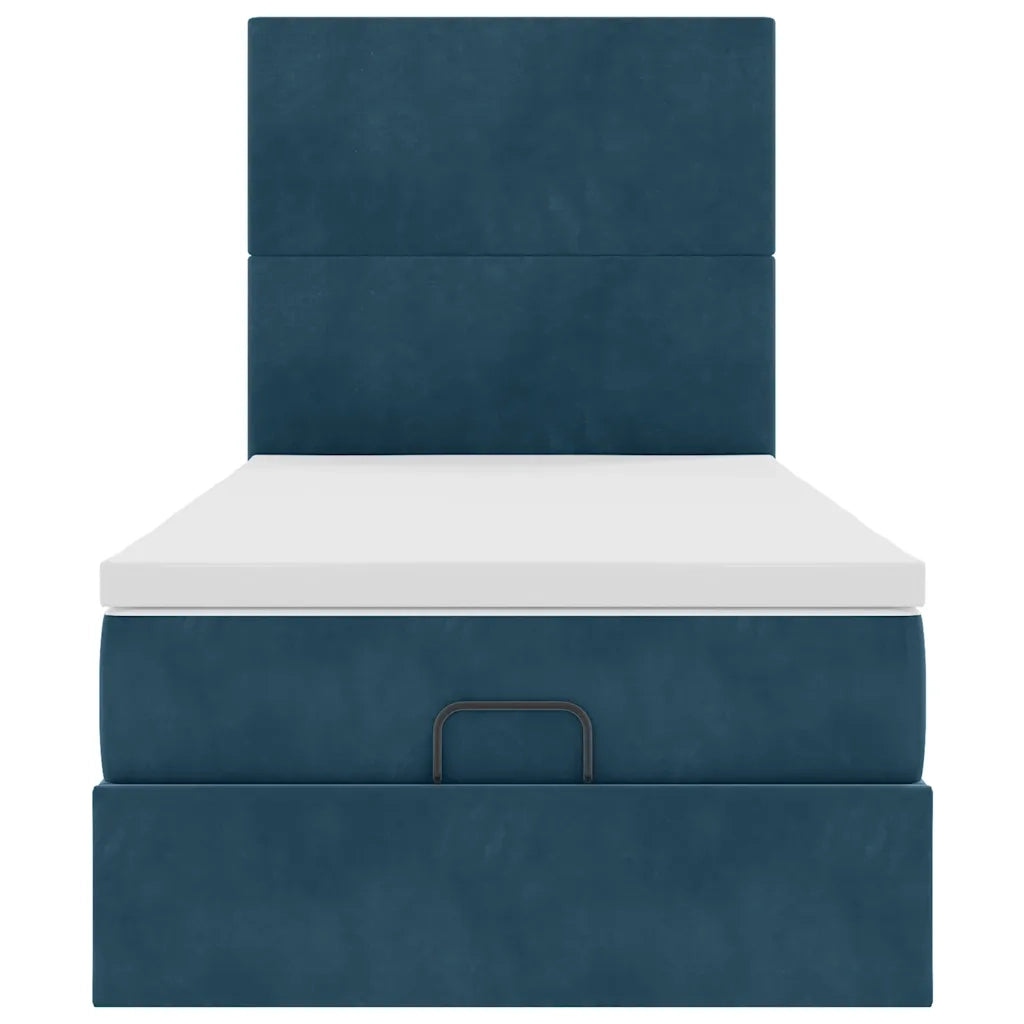 vidaXL Struttura Letto Pouf con Materassi 90x190 cm in Velluto
