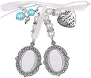 Decorazione di Matrimonio - Foto Charm - Accessorio per Raccogliere Ricordi - Lega/Strass - Immagine Personale - Ideale per Anniversari