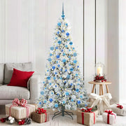 Albero di Natale Artificiale con Rami Pieghevoli Bianco 180 cm