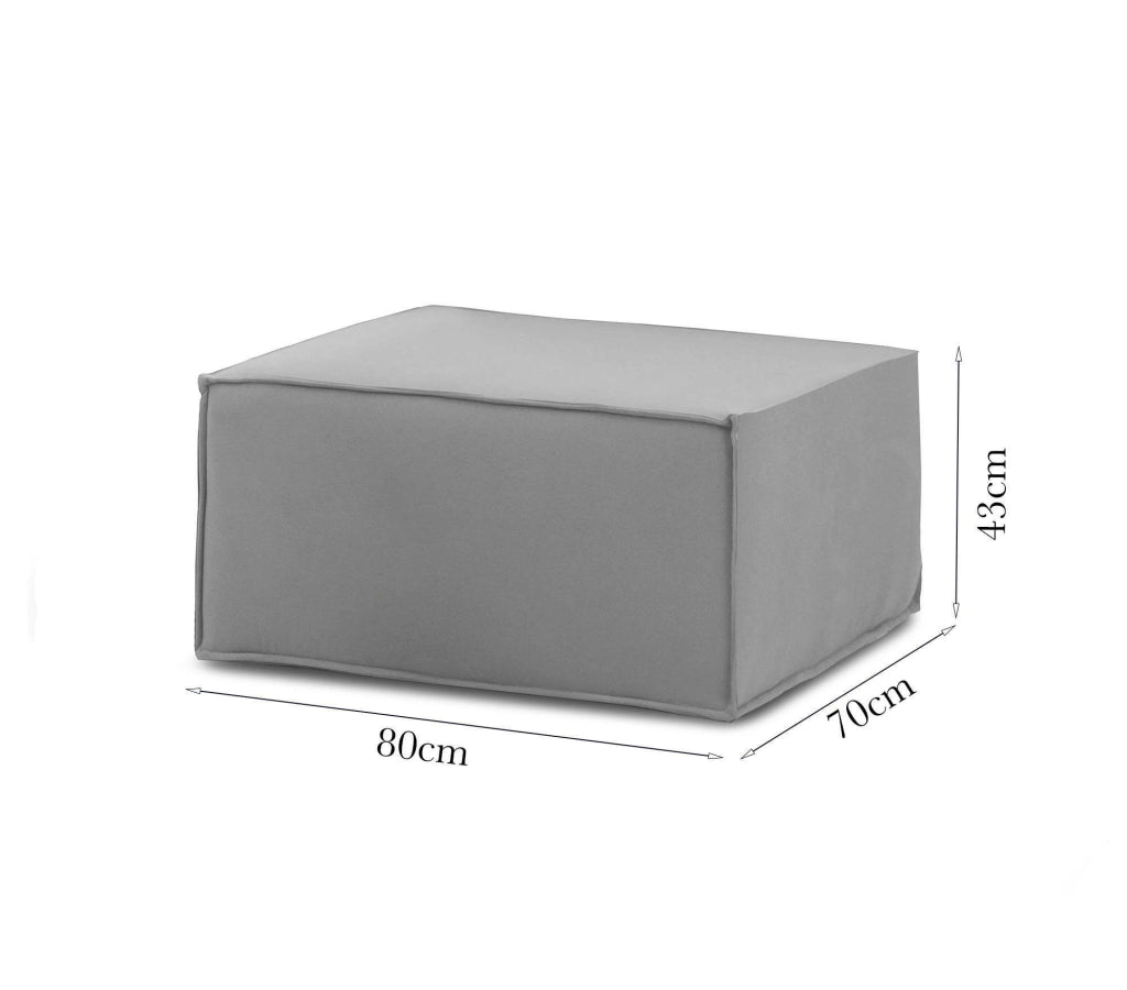 Pouf Avolasca, Pouf da salotto, 100% Made in Italy, Poltroncina relax in tessuto imbottito, Cm 80x70h43, Grigio