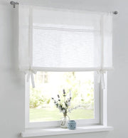 Velo gorden in stile di lino - adatto per cucina - 1 pezzo - bianco - cotone - 80 cm x 100 cm