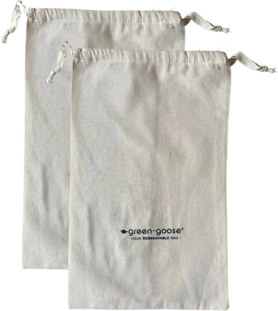 Sacchetto di stoccaggio per cibo in tessuto biologico riutilizzabile grande | 44x35 cm | sacchetto di stoccaggio per cibo | Sacchetto di stoccaggio per cibo ecológico