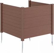Recinzione da Giardino con 3 Pannelli e 4 Pali di Metallo Zincato | Schermo Privacy da Esterno Modulare per Copribidone e Condizionatore d'Aria