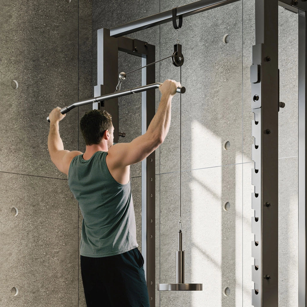 Pulley Machine Home Gym e Puleggia LAT Machine, Attacco per Dischi Pesi Universali e Accessori