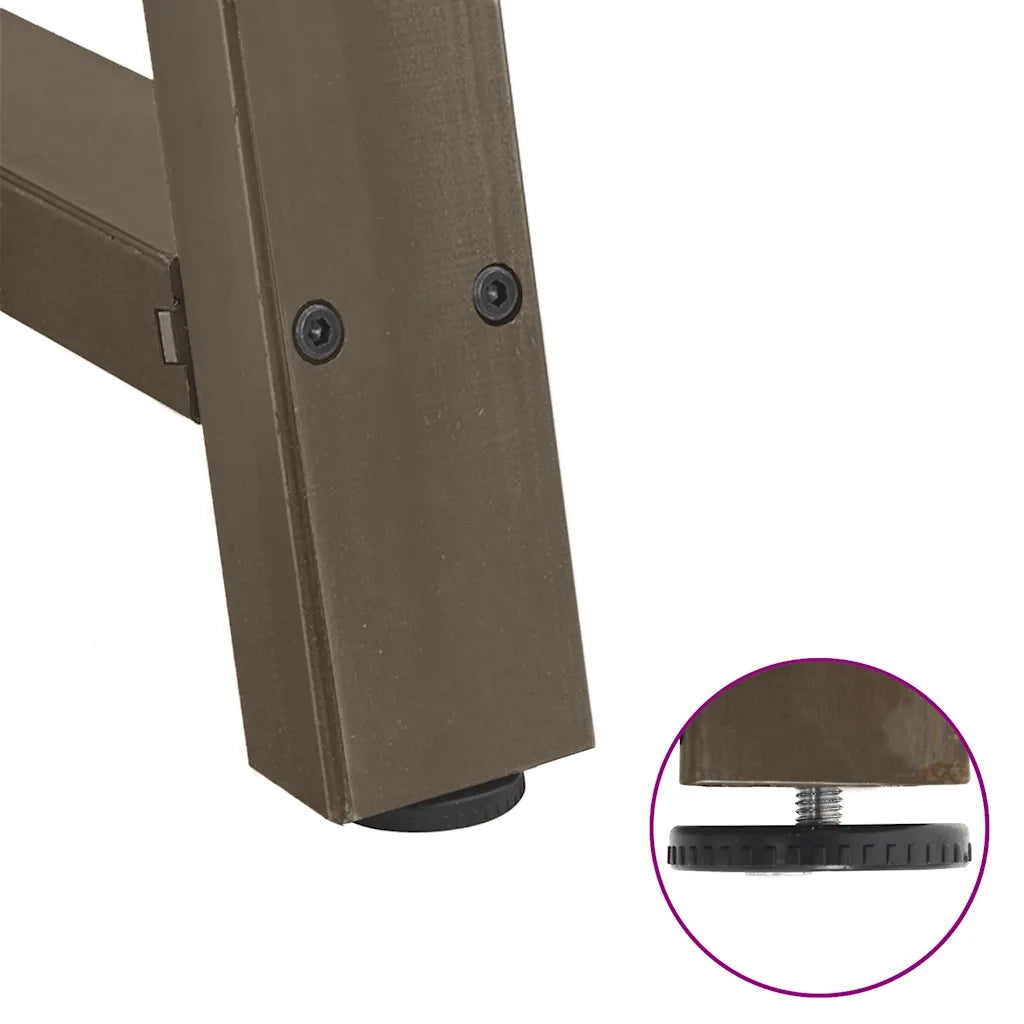 Gambe per tavolo da pranzo a forma di A 2 pz 90x(72-73) cm in acciaio 4012863