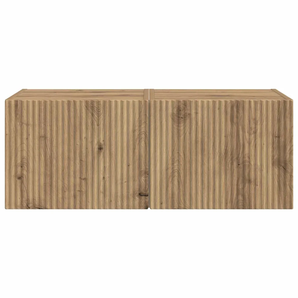Mobile TV da parete 2 pcs Rovere Artigianale 39 x 31 x 29,5 cm