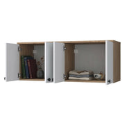 Rusco, Mobile Pensile 4 Ante, 120x47h cm Marrone Rovere