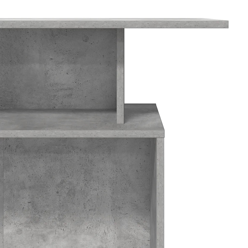 vidaXL Banco Reception Grigio Cemento 100x40x104 cm Legno Multistrato