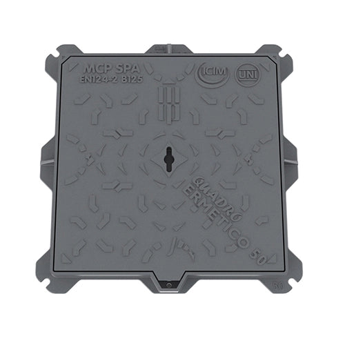 CHIUSINO IN GHISA B125- cm 40 x 40- MCP- pezzi 1