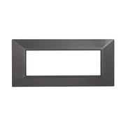 Placca Piramide Serie Moon 6P Colore Acciaio Scuro Compatibile Con Bticino Axolute
