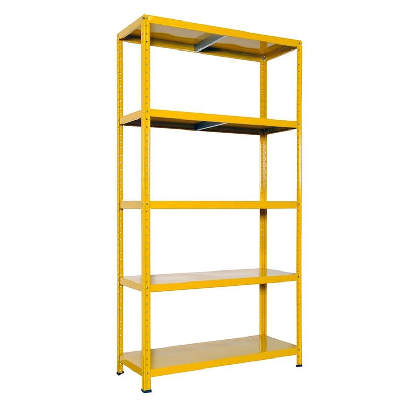 SCAFFALE IN METALLO GIALLO ETTORE KIT BULLONI 100 X 40 X H 187 CM 5 RIPIANI