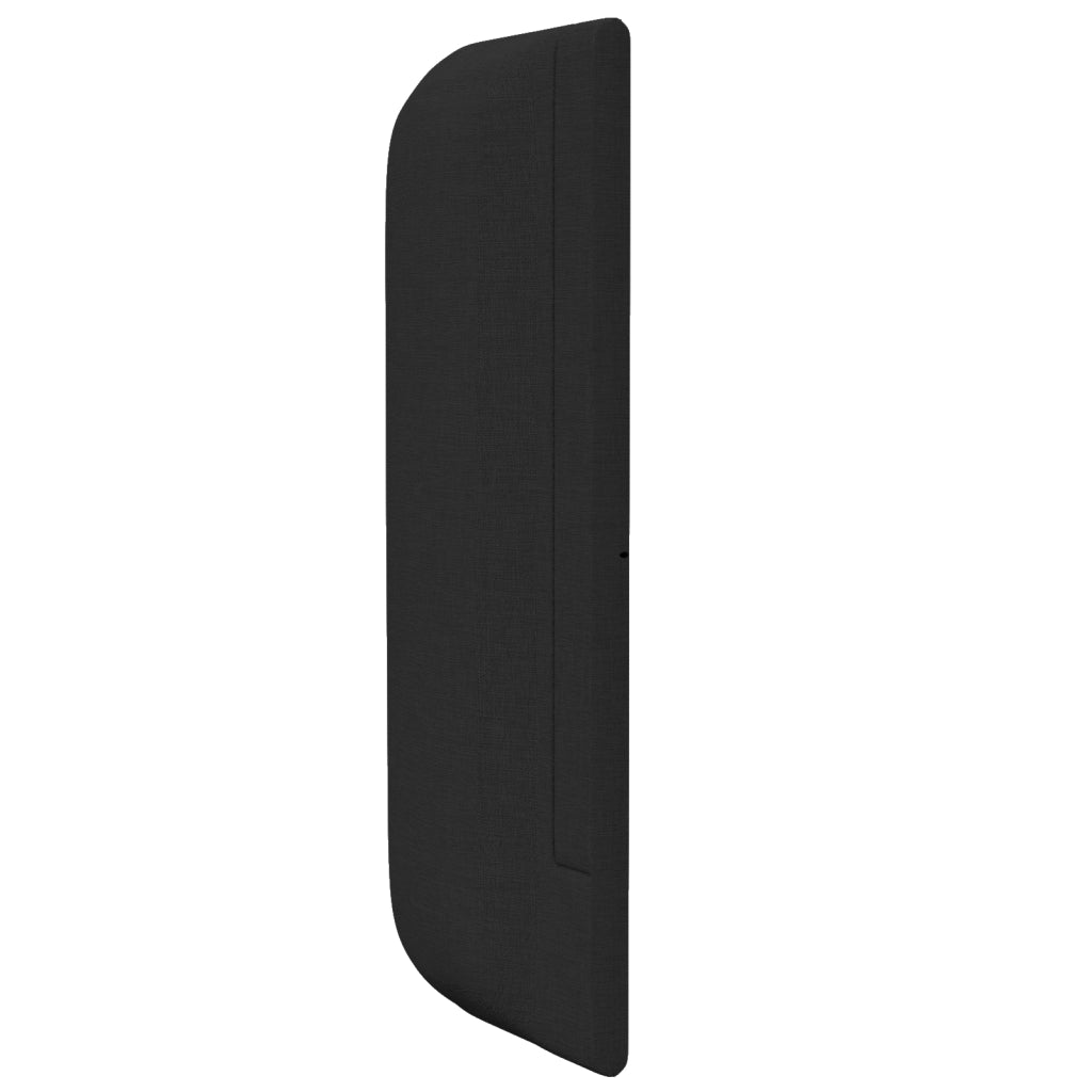 Testata Letto Nera Nera Legno e tessuto Standard Durevole