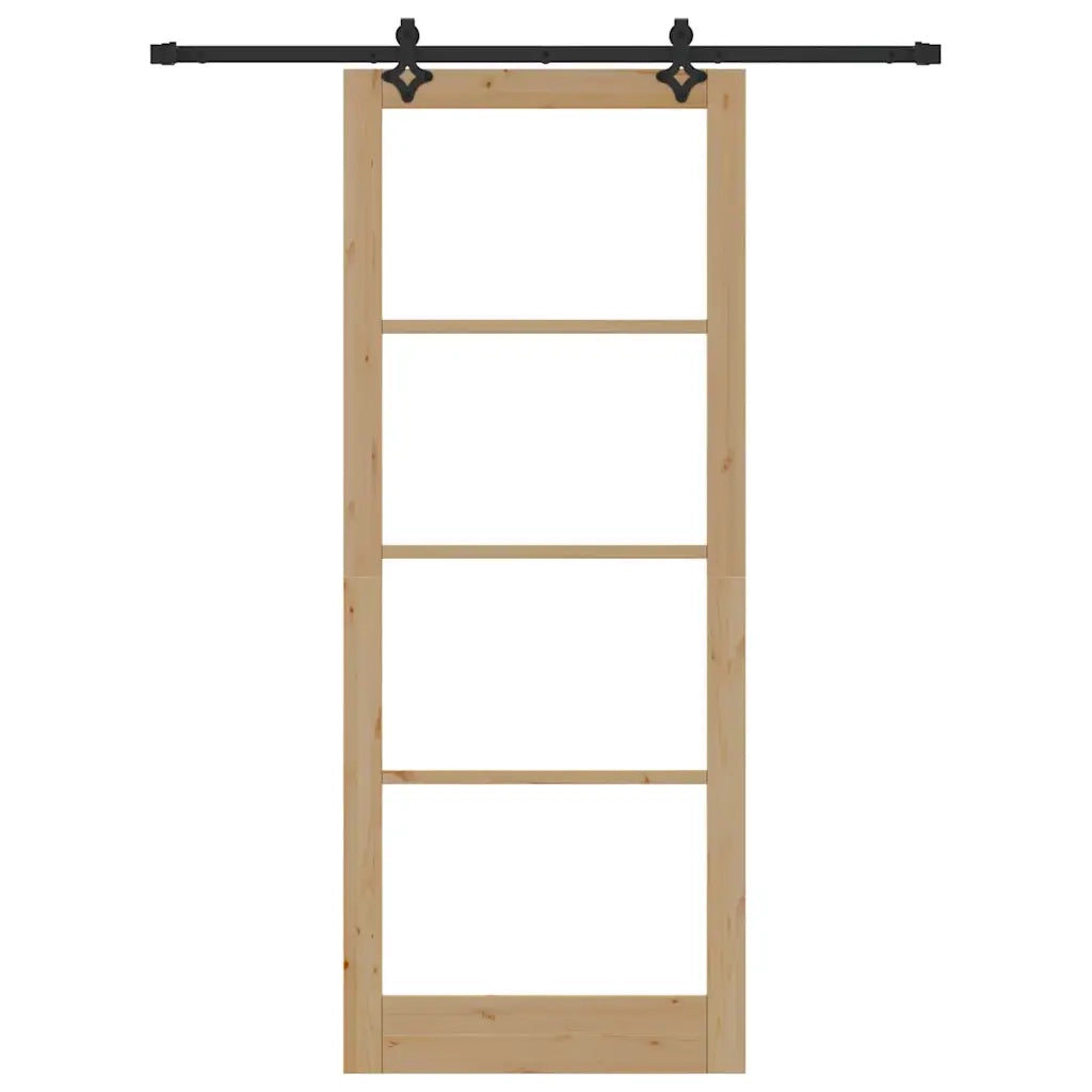 Porta Scorrevole ORKDAL Marrone 93 x 232 cm Legno e metallo 3332179