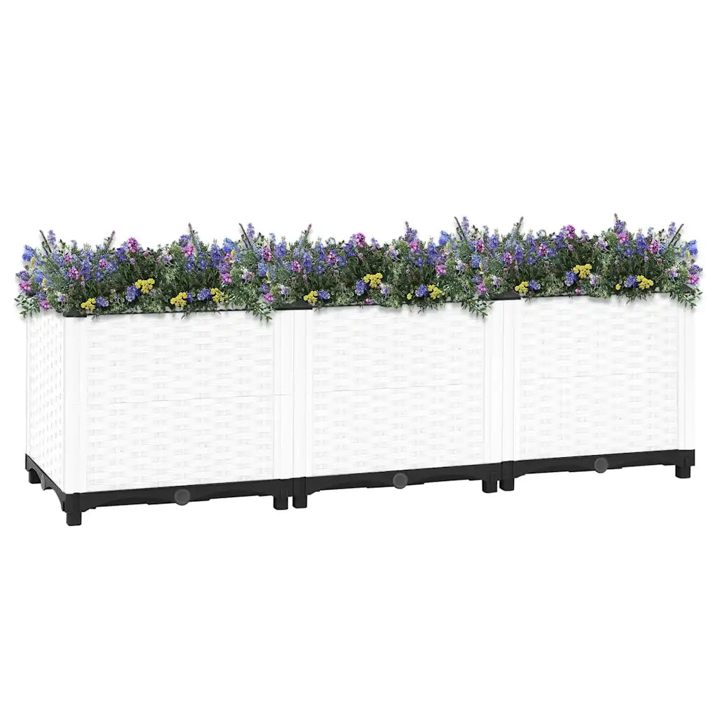 Fioriera | Cassetta per fiori | Vaso Rialzata 120x40x38 cm in Polipropilene