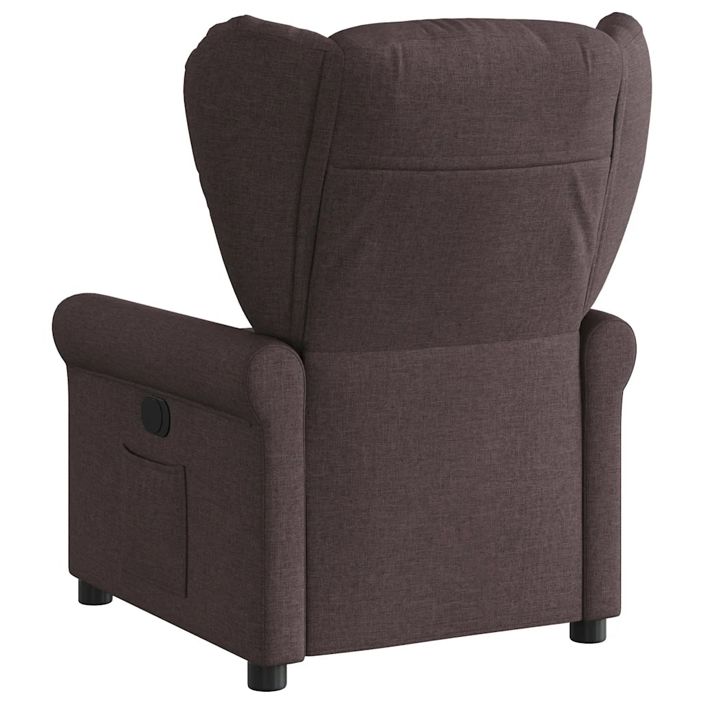 Divano Sedia-Poltrona Reclinabile Marrone Scuro in Tessuto 577098