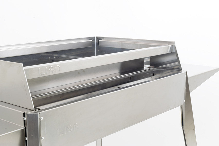 Cuocispiedini per Barbecue a Carbone Etna e Etna Maxi in Acciaio Lisa Luxury