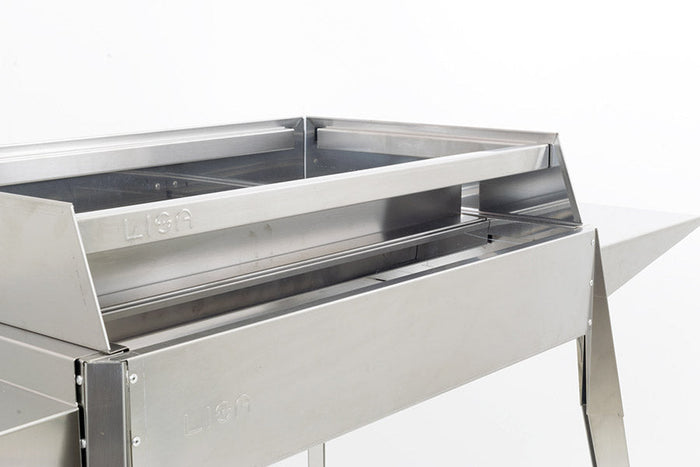 Cuocispiedini per Barbecue a Carbone Etna e Etna Maxi in Acciaio Lisa Luxury