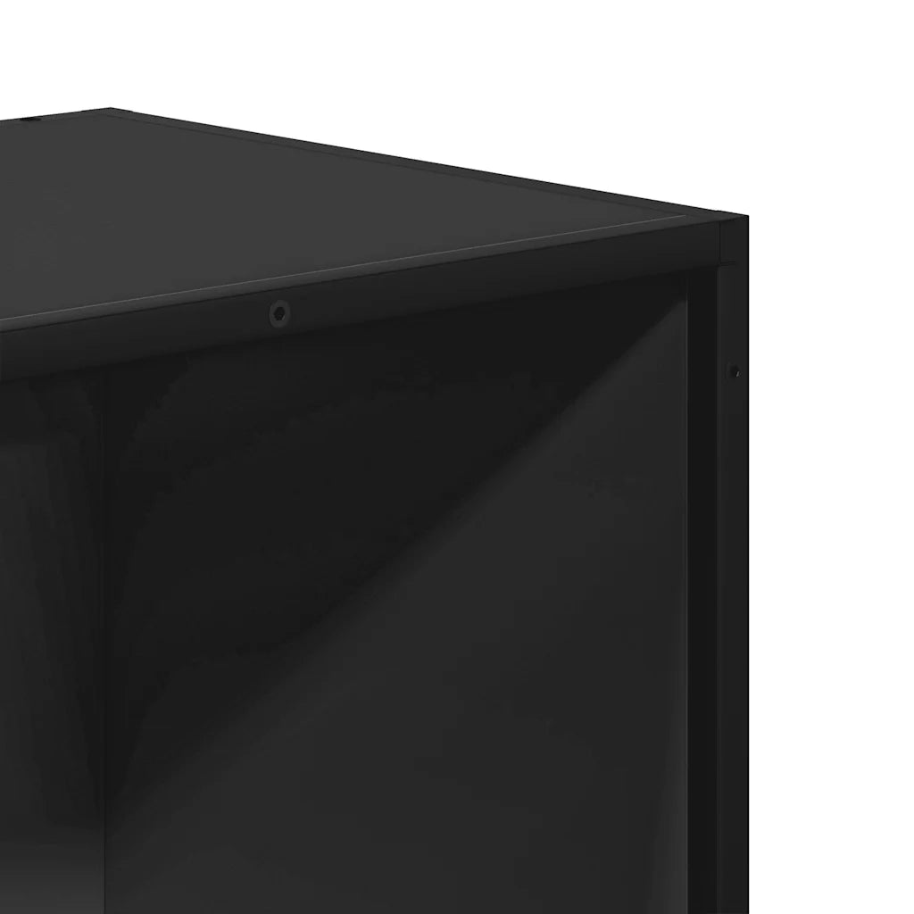 Libreria Nera 33,5x33x107,5 cm in Legno Multistrato 849154