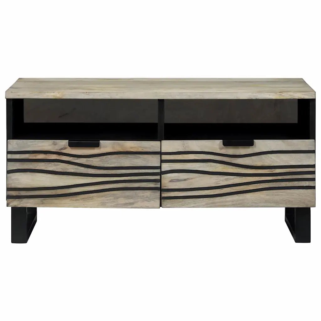 vidaXL Tavolino da salotto with Drawer Bianco, Nero 80 x 54 x 40 cm