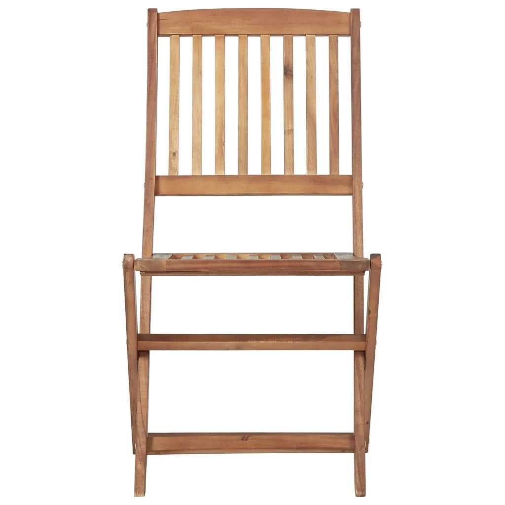 Sedie da Giardino Pieghevoli 8 pz con Cuscini Massello Acacia 3075129