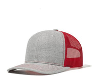 Cappello da Baseball per Uomo - Cappello da Baseball per Uomo e Cappello da Baseball per Donna - Grigio e Rosso Panno Tessuto